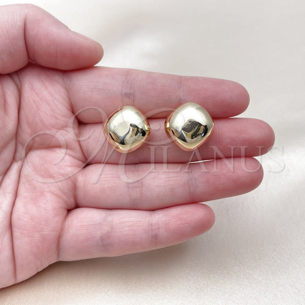 Gold Filled Ring — Stud Earring Hollow Design Polished 02. — alternate product view — SKU 159067 | Oro Laminado anillo — Stud Earring Hollow diseño pulido 02. — SKU 159067
