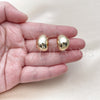 Gold Filled Ring — Stud Earring Ball and Hollow Design Polished 02. — alternate product view — SKU 159068 | Oro Laminado anillo — Stud Earring Ball and Hollow diseño pulido 02. — SKU 159068