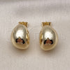Gold Filled Ring — Stud Earring Ball and Hollow Design Polished 02. — alternate product view — SKU 159068 | Oro Laminado anillo — Stud Earring Ball and Hollow diseño pulido 02. — SKU 159068