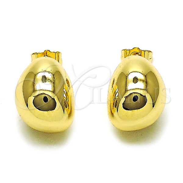 Gold Filled Ring — Stud Earring Ball and Hollow Design Polished 02. — alternate product view — SKU 159068 | Oro Laminado anillo — Stud Earring Ball and Hollow diseño pulido 02. — SKU 159068