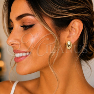 Gold Filled Ring — Stud Earring Hollow and Ball Design Polished 02. — main product view — SKU 159069 | Oro Laminado anillo — Stud Earring Hollow and Ball diseño pulido 02. — SKU 159069