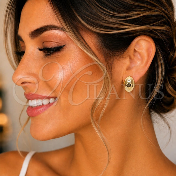 Gold Filled Ring — Stud Earring Hollow and Ball Design Polished 02. — main product view — SKU 159069 | Oro Laminado anillo — Stud Earring Hollow and Ball diseño pulido 02. — SKU 159069