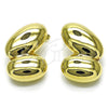 Gold Filled Ring — Stud Earring Hollow Design Polished 02. — alternate product view — SKU 159072 | Oro Laminado anillo — Stud Earring Hollow diseño pulido 02. — SKU 159072