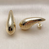 Gold Filled Ring — Stud Earring Teardrop and Hollow Design Polished 02. — alternate product view — SKU 159077 | Oro Laminado anillo — Stud Earring Teardrop and Hollow diseño pulido 02. — SKU 159077