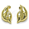 Gold Filled Ring — Stud Earring Hollow Design Polished 02. — alternate product view — SKU 159079 | Oro Laminado anillo — Stud Earring Hollow diseño pulido 02. — SKU 159079