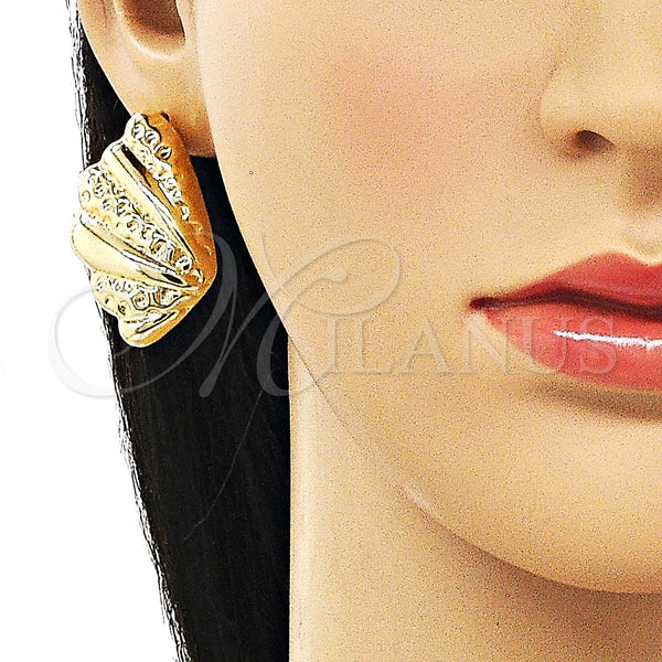 Gold Filled Ring — Stud Earring Shell and Hollow Design Polished 02. — alternate product view — SKU 159081 | Oro Laminado anillo — Stud Earring Shell and Hollow diseño pulido 02. — SKU 159081