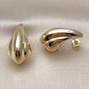 Gold Filled Ring — Stud Earring Teardrop and Hollow Design Polished 02. — alternate product view — SKU 159084 | Oro Laminado anillo — Stud Earring Teardrop and Hollow diseño pulido 02. — SKU 159084
