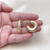 Oro Laminado Small Hoop, Gold Filled Style Hollow Design, Polished, Golden Finish, 02.428.0048.25