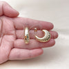 Gold Filled Ring — Stud Earring Hollow Design Polished 02. — alternate product view — SKU 159088 | Oro Laminado anillo — Stud Earring Hollow diseño pulido 02. — SKU 159088