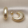 Gold Filled Ring — Stud Earring Hollow Design Polished 02. — alternate product view — SKU 159088 | Oro Laminado anillo — Stud Earring Hollow diseño pulido 02. — SKU 159088