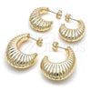Gold Filled Ring — Stud Earring Hollow Design Polished 02. — alternate product view — SKU 159088 | Oro Laminado anillo — Stud Earring Hollow diseño pulido 02. — SKU 159088