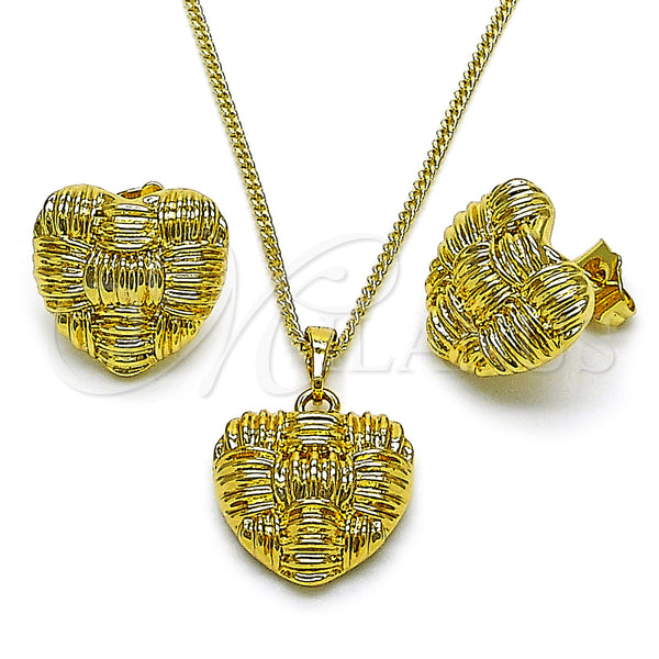 Gold Filled Ring — Earring and Pendant Adult Set Heart Design Polished — main product view — SKU 159139 | Oro Laminado anillo — Earring and Pendant Adult Set corazón diseño pulido — SKU 159139