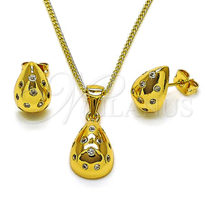 Gold Filled Ring — Earring and Pendant Adult Set Teardrop Design with — main product view — SKU 159183 | Oro Laminado anillo — Earring and Pendant Adult Set Teardrop diseño with — SKU 159183