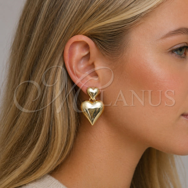 Gold Filled Ring — Stud Earring Heart Design Polished 02. — alternate product view — SKU 159194 | Oro Laminado anillo — Stud Earring corazón diseño pulido 02. — SKU 159194