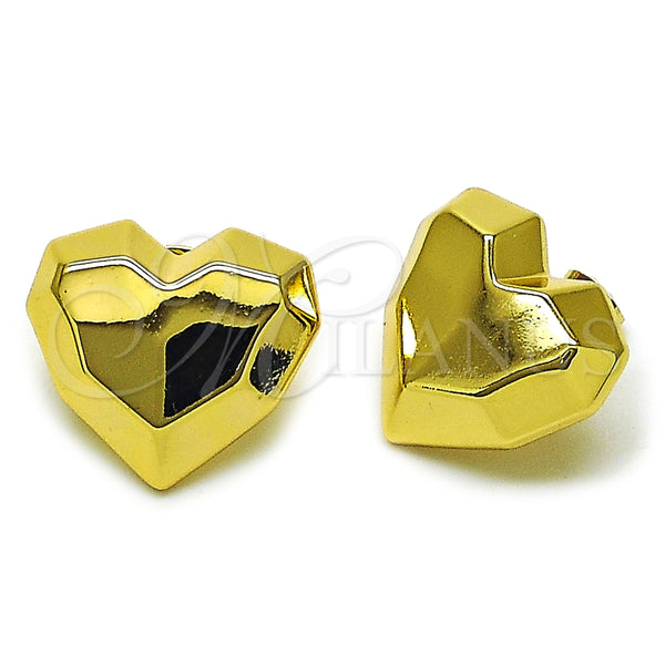 Gold Filled Ring — Stud Earring Heart Design Polished 02. — main product view — SKU 159196 | Oro Laminado anillo — Stud Earring corazón diseño pulido 02. — SKU 159196
