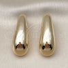 Oro Laminado Stud Earring, Gold Filled Style Polished, Golden Finish, 02.163.0379