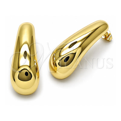 Oro Laminado Stud Earring, Gold Filled Style Polished, Golden Finish, 02.163.0379
