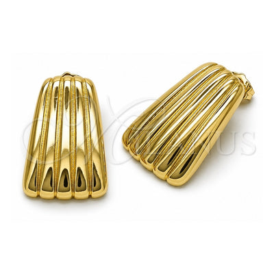 Oro Laminado Stud Earring, Gold Filled Style Polished, Golden Finish, 02.163.0382