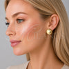 Oro Laminado Stud Earring, Gold Filled Style Polished, Golden Finish, 02.163.0383