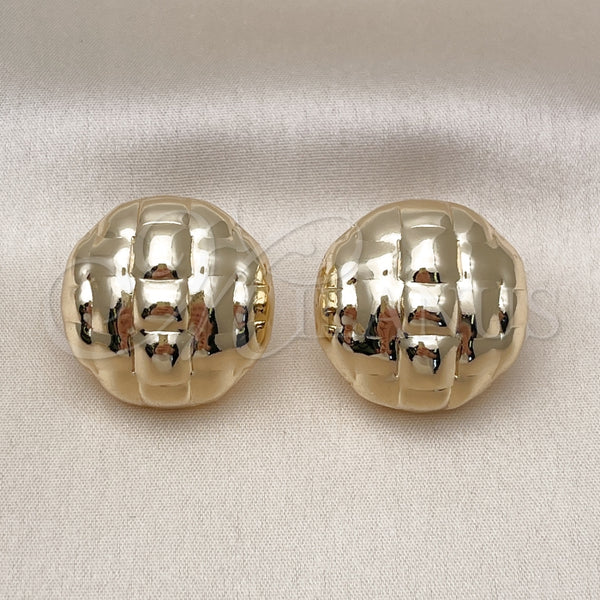 Gold Filled Ring — Stud Earring Hollow Design Polished 02. — main product view — SKU 159220 | Oro Laminado anillo — Stud Earring Hollow diseño pulido 02. — SKU 159220