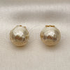 Gold Filled Ring — Stud Earring Ball Design Diamond Cutting 02. — alternate product view — SKU 159224 | Oro Laminado anillo — Stud Earring Ball diseño Diamond Cutting 02. — SKU 159224