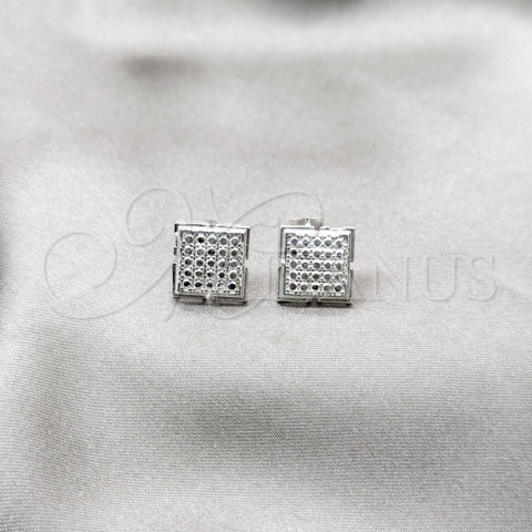 Sterling Silver Stud Earring, Polished, Silver Finish, 02.392.0051