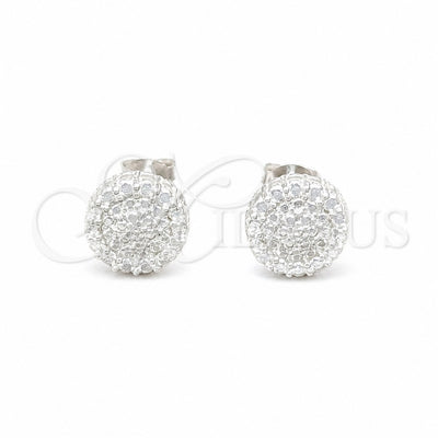 Sterling Silver Stud Earring, Polished, Silver Finish, 02.392.0052