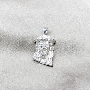 Sterling Silver Pendant — Religious Pendant Jesus Design Polished 05. — main product view — SKU 159239 | Plata 925 dije — Religious Pendant Jesus diseño pulido 05. — SKU 159239