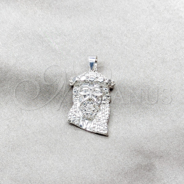 Sterling Silver Pendant — Religious Pendant Jesus Design Polished 05. — main product view — SKU 159239 | Plata 925 dije — Religious Pendant Jesus diseño pulido 05. — SKU 159239