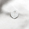 Sterling Silver Fancy Pendant, Heart Design, Polished, Silver Finish, 05.392.0120