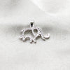 Sterling Silver Fancy Pendant, Elephant Design, Polished, Silver Finish, 05.392.0121