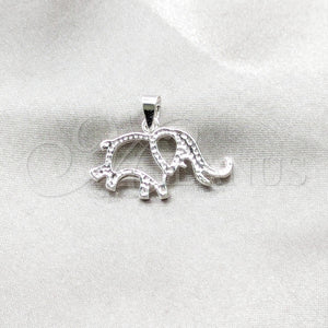 Sterling Silver Pendant — Fancy Pendant Elephant Design Polished 05. — main product view — SKU 159242 | Plata 925 dije — elegante Pendant Elephant diseño pulido 05. — SKU 159242