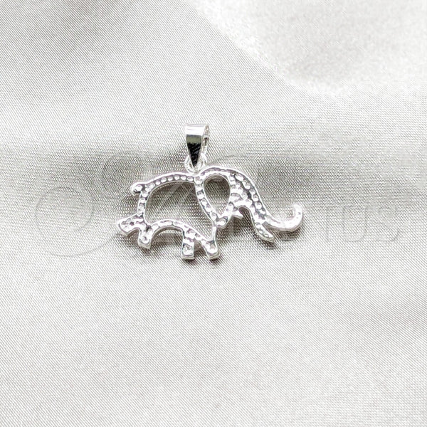 Sterling Silver Pendant — Fancy Pendant Elephant Design Polished 05. — main product view — SKU 159242 | Plata 925 dije — elegante Pendant Elephant diseño pulido 05. — SKU 159242