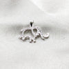 Sterling Silver Fancy Pendant, Elephant Design, Polished, Silver Finish, 05.392.0121
