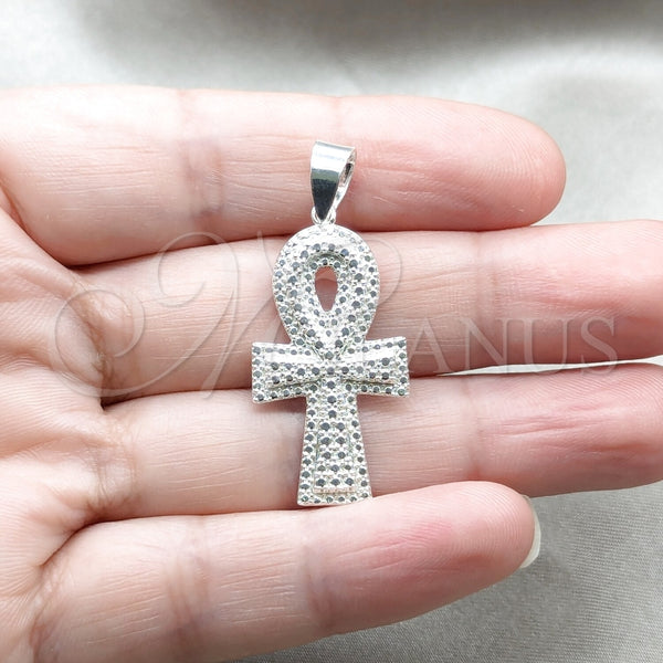 Sterling Silver Pendant — Fancy Pendant Cross Design Polished 05. — alternate product view — SKU 159243 | Plata 925 dije — elegante Pendant cruz diseño pulido 05. — SKU 159243