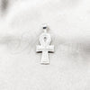 Sterling Silver Fancy Pendant, Cross Design, Polished, Silver Finish, 05.392.0122