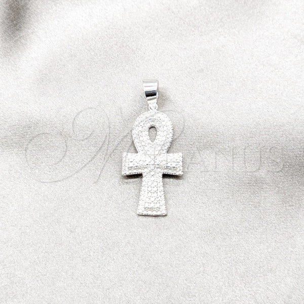 Sterling Silver Pendant — Fancy Pendant Cross Design Polished 05. — main product view — SKU 159243 | Plata 925 dije — elegante Pendant cruz diseño pulido 05. — SKU 159243