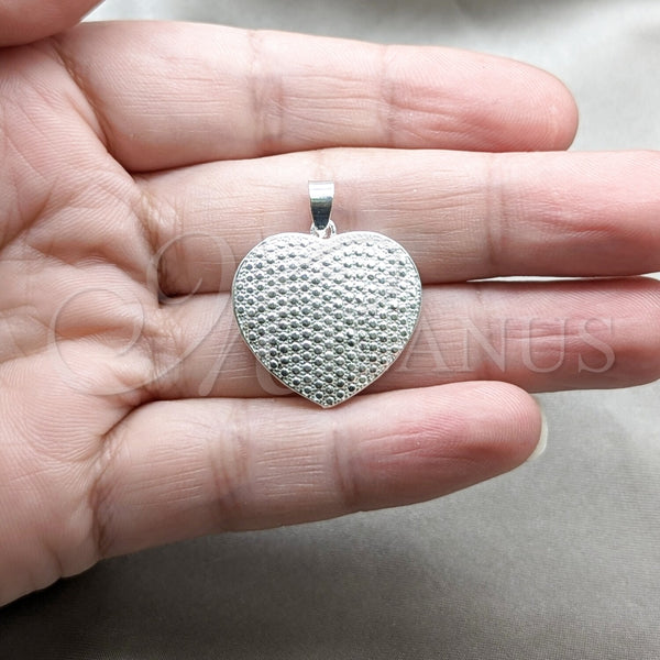 Sterling Silver Pendant — Fancy Pendant Heart Design Polished 05. — alternate product view — SKU 159244 | Plata 925 dije — elegante Pendant corazón diseño pulido 05. — SKU 159244