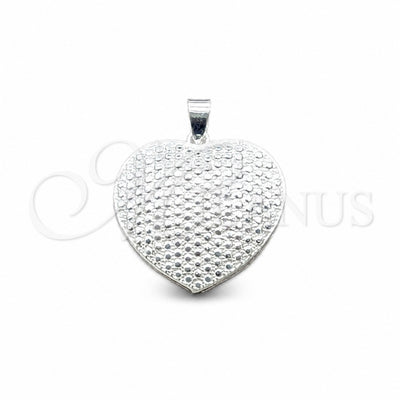 Sterling Silver Fancy Pendant, Heart Design, Polished, Silver Finish, 05.392.0123 for wholesale, main product view