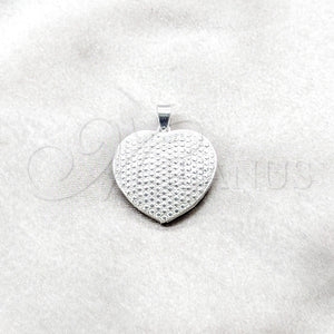 Sterling Silver Pendant — Fancy Pendant Heart Design Polished 05. — main product view — SKU 159244 | Plata 925 dije — elegante Pendant corazón diseño pulido 05. — SKU 159244
