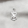 Sterling Silver Fancy Pendant, Eagle and Anchor Design, Polished, Silver Finish, 05.392.0125