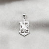 Sterling Silver Fancy Pendant, Eagle and Anchor Design, Polished, Silver Finish, 05.392.0125