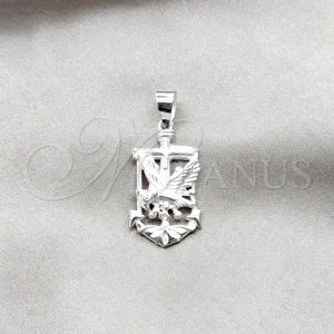 Sterling Silver Pendant — Fancy Pendant Eagle and Anchor Design Polished 05. — main product view — SKU 159246 | Plata 925 dije — elegante Pendant Eagle and Anchor diseño pulido 05. — SKU 159246