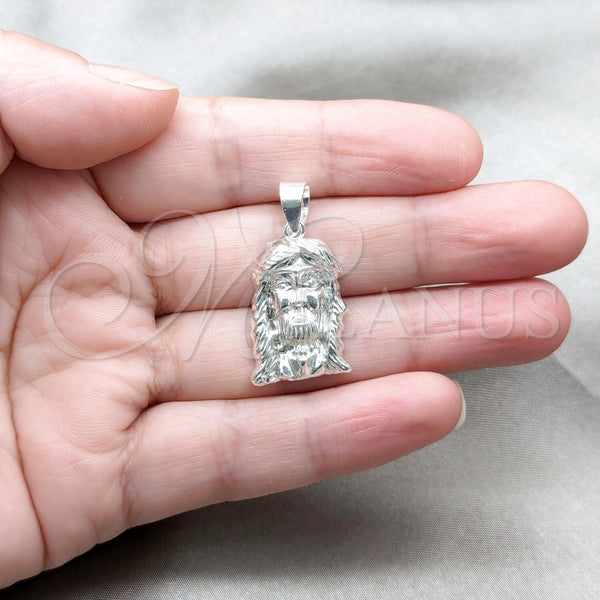 Sterling Silver Pendant — Religious Pendant Jesus Design Polished 05. — alternate product view — SKU 159247 | Plata 925 dije — Religious Pendant Jesus diseño pulido 05. — SKU 159247