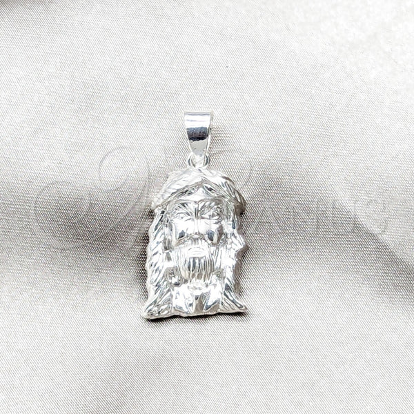 Sterling Silver Pendant — Religious Pendant Jesus Design Polished 05. — main product view — SKU 159247 | Plata 925 dije — Religious Pendant Jesus diseño pulido 05. — SKU 159247