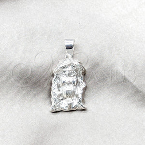 Sterling Silver Pendant — Religious Pendant Jesus Design Polished 05. — main product view — SKU 159247 | Plata 925 dije — Religious Pendant Jesus diseño pulido 05. — SKU 159247