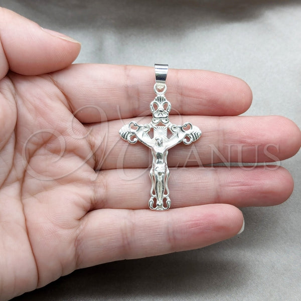 Sterling Silver Pendant — Religious Pendant Cross Design Polished 05. — alternate product view — SKU 159248 | Plata 925 dije — Religious Pendant cruz diseño pulido 05. — SKU 159248