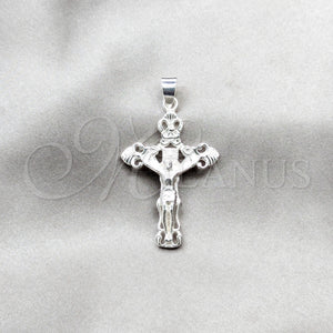 Sterling Silver Pendant — Religious Pendant Cross Design Polished 05. — main product view — SKU 159248 | Plata 925 dije — Religious Pendant cruz diseño pulido 05. — SKU 159248