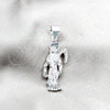 Sterling Silver Religious Pendant, Santa Muerte Design, Polished, Silver Finish, 05.392.0128