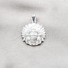 Sterling Silver Fancy Pendant, Polished, Silver Finish, 05.392.0129